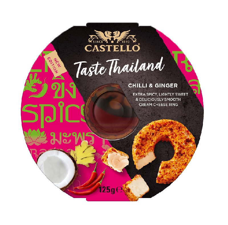 Castello fresh cheese chili & ginger 125g